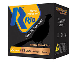 Rio Ammunition Royal Pheasant(Copper Plated), 20 gauge, 2.75", 1 oz, #6 shot, 25/bx 250/case