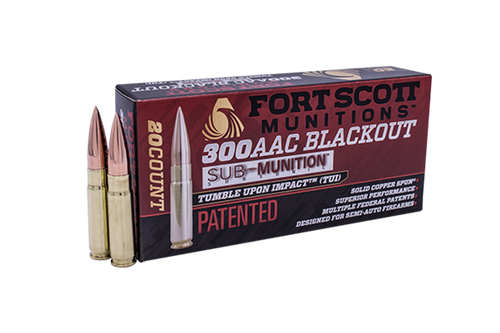 Fort Scott Munitions.300 BLACKOUT SUB-MUNITION SCS® TUI® - 190GR RIFLE AMMO/BULK AMMO
