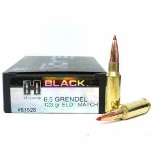 Hornady 81528 Black 6.5 Grendel 123 gr Extremely Low Drag-Match (ELDM) 20 Bx/ 10 Cs