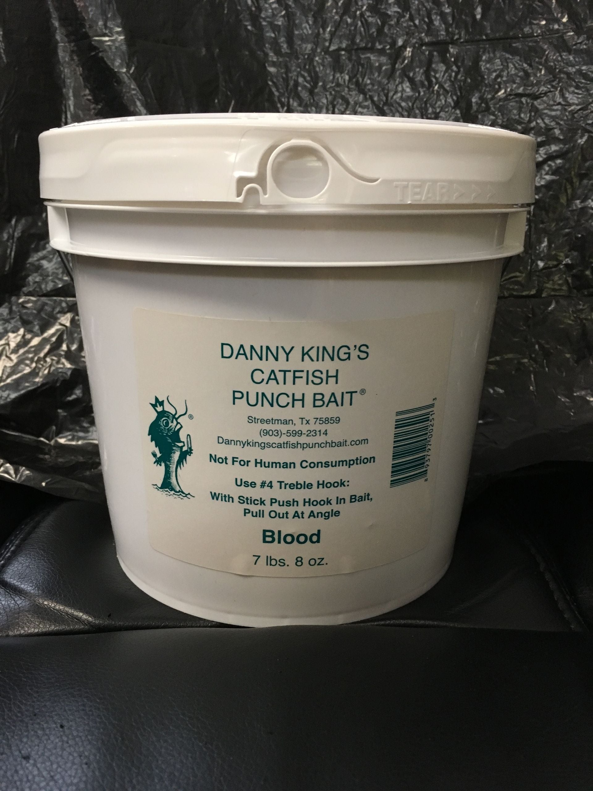 Danny Kings Catfish Punch Bait, GARLIC, Gallon Bucket Fishing Hook
