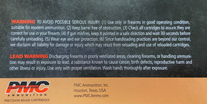 PMC Ammo - 40 S&W - FMJ-FP - 180 GR - 50 Rounds