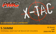 Load image into Gallery viewer, PMC Ammo - 5.56MM - Green Tip LAP - 62 GR - 20 Rounds